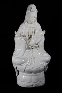 Large porcelain Quan Yin.