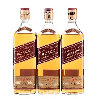 Jhonnie Walker. Red Label. Blended. Scotch Whisky. Piezas: 3.