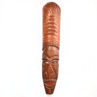 AFRICAN TRIBAL HAND CARVED WOODEN MASK