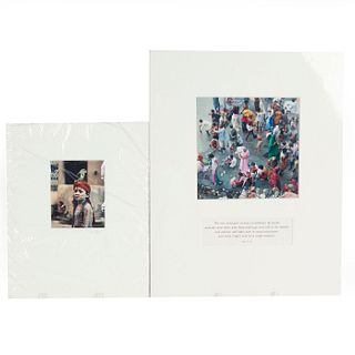 TWO MATTED PHOTOGRAPHS, SCENES OF INDIA