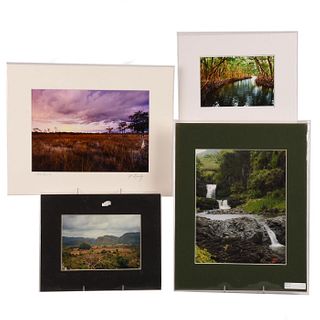 FOUR PRINTS OF LANDSCAPES BY VARIOUS PHOTOGRAPHERS