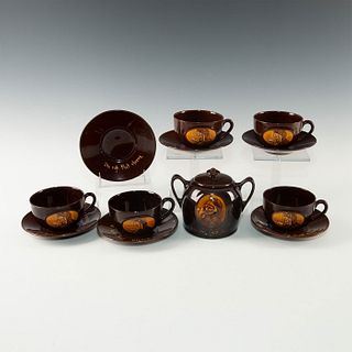ROYAL DOULTON KINGSWARE TEA SET, "ONE CUP THAT CHEERS"