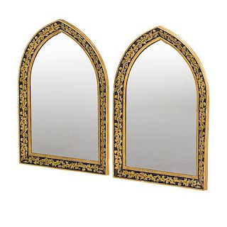 PAIR OF GOTHIC REVIVAL MIRRORS