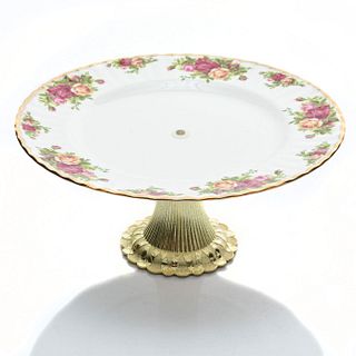 4 ROYAL ALBERT OLD COUNTRY ROSES CAKE STANDS