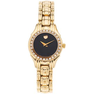 MOVADO WITH DIAMONDS. 14K YELLOW GOLD. REF. 835854