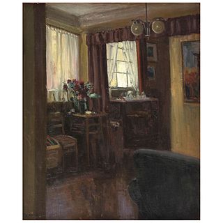 RAMÓN PEINADOR CHECA, Interior, Signed, Oil on canvas on fibercel, 23.2 x 18.8" (59 x 48 cm), with certificate