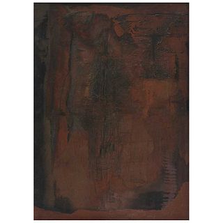 IRMA PALACIOS, Corazón de la tierra, 1985, Unsigned, Acrylic and marble dust on canvas, 55 x 39.3" (140 x 100 cm)