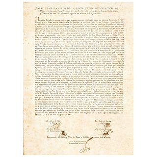 Mier y Villar, Juan de - Sarría y Alderete, Juan de - Villaurruia... Edicto sobre la Excomunion del Dr.D. José María Cos. México, 1812.