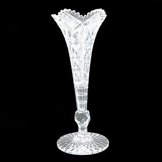 Hawkes Brilliant Crystal Cut Trumpet Vase
