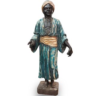 Life Size Wood Carved Blackamoor Statue