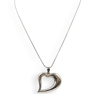 Tiffany Style Sterling Silver Pendant Necklace