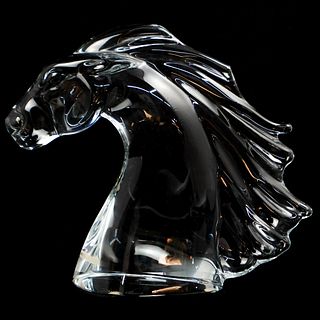 Daum Glass Horse Bust