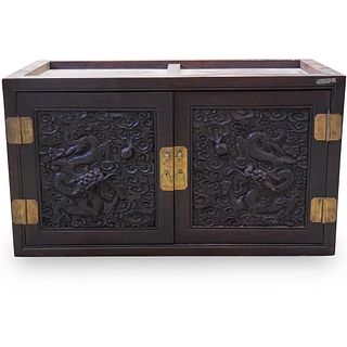 Chinese Carved Wood Cabinet