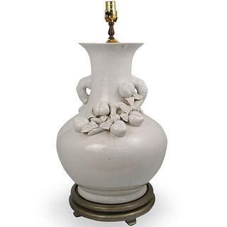 Chine De Blanc Vase Lamp