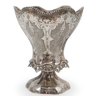 Turkish Silver Ottoman Vase
