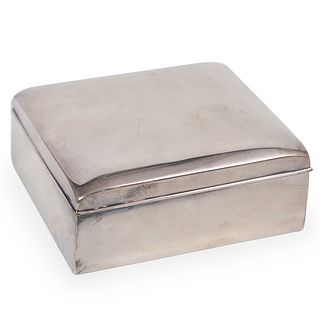 Poole Sterling Silver Cigarette Box