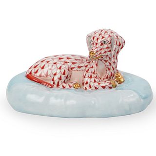 Herend Fishnet Dog Porcelain
