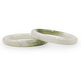 (2 Pc) Chinese Jade Bangles