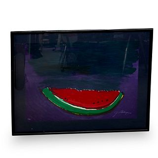 Signed Watermelon Lithograph