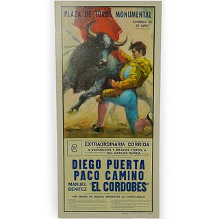Plaza de Toros Monumental Bullfighting Poster