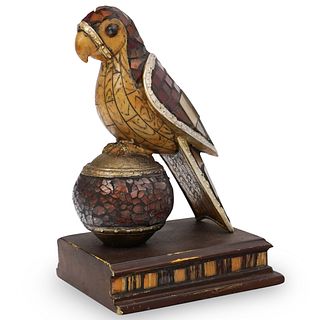 Decorative Glass Parrot Statue