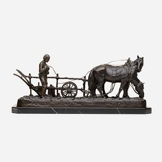 Carl Brose, Untitled (ploughman and horses)