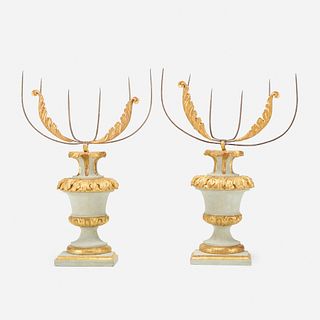 Italian, monumental candelabra, pair