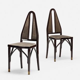Koloman Moser, attribution, chairs, pair
