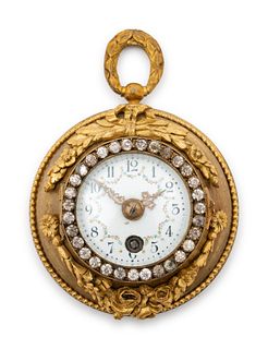 A French Gilt Bronze Pendant Clock 