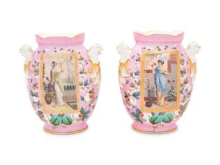 A Pair of Paris Porcelain Vases 