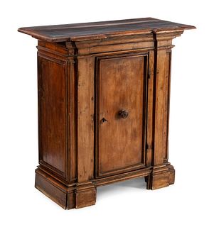 An Italian Carved Walnut Console Cabinet