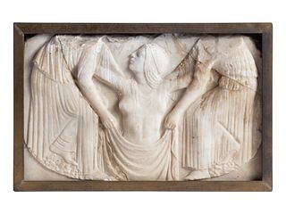 A Continental Marble Relief of Aphrodite Rising from the Sea