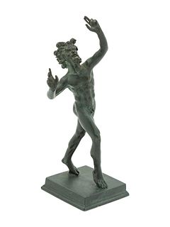 A Grand Tour Bronze Figure of the Faun of Pompeii