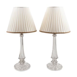 A Pair of Cut Glass Lamps