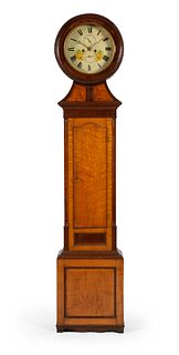 A Scottish Maple, Walnut and Mahogany Tall Case Clock