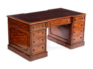 A Regency Style Mahogany Partners Desk