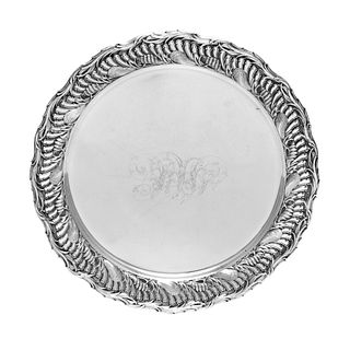 An American Silver Oyster Tray