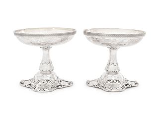 A Pair of Russian Silver and Parcel Gilt Compotes