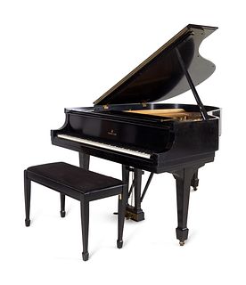 A Steinway & Sons Black Lacquered Grand Piano