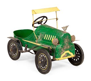 A Green-Painted Pedal Car