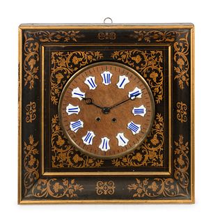 A French Marquetry Wall Clock