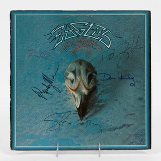THE EAGLES, AUTOGRAPHED "GREATEST HITS" RECORD