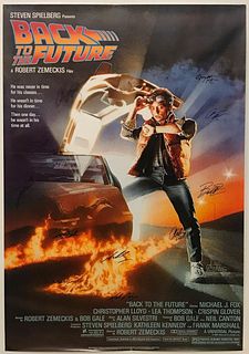 CAST SIGNED "BACK TO THE FUTURE" MOVIE POSTER