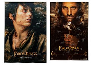 TWO, "THE RETURN OF THE KING" CAST SIGNED POSTERS