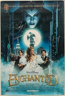 CAST SIGNED "ENCHANTED" MOVIE POSTER, DEMPSEY