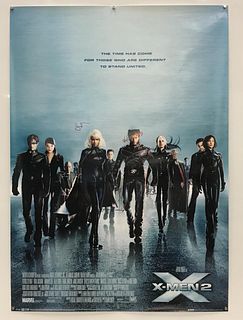 CAST SIGNED "X-MEN 2" MOVIE POSTER, HALLE BERRY