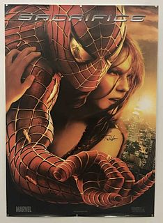 CAST SIGNED, "SPIDER-MAN 2" MOVIE POSTER, MAGUIRE
