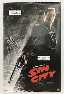 CAST SIGNED "SIN CITY" MOVIE POSTER, BRUCE WILLIS