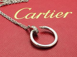 Cartier 18k White Gold Juste Un Clou Pendant Necklace