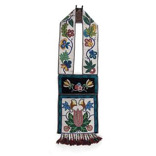 Anishinaabe Beaded Bandolier Bag, From the Stanley Slocum Collection, Minnesota 